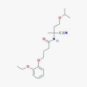 molecular formula C20H30N2O4 B2885960 N-[1-cyano-1-methyl-3-(propan-2-yloxy)propyl]-4-(2-ethoxyphenoxy)butanamide CAS No. 1424565-47-8