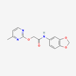 N-(benzo[d][1,3]dioxol-5-yl)-2-((4-methylpyrimidin-2-yl)oxy)acetamide