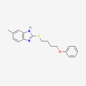 molecular formula C18H20N2OS B2885969 6-methyl-2-(4-phenoxybutylsulfanyl)-1H-benzimidazole CAS No. 637323-34-3