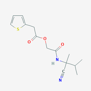 [(1-Cyano-1,2-dimethylpropyl)carbamoyl]methyl 2-(thiophen-2-yl)acetate