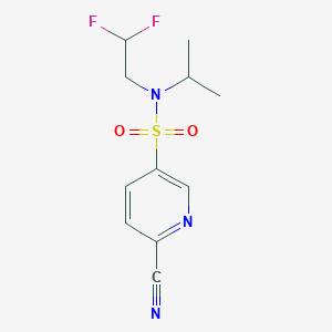 6-Cyano-N-(2,2-difluoroethyl)-N-propan-2-ylpyridine-3-sulfonamide