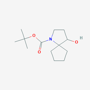 molecular formula C13H23NO3 B2885990 Tert-butyl 4-hydroxy-1-azaspiro[4.4]nonane-1-carboxylate CAS No. 1909337-72-9