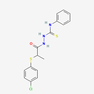 1-[2-(4-Chlorophenyl)sulfanylpropanoylamino]-3-phenylthiourea