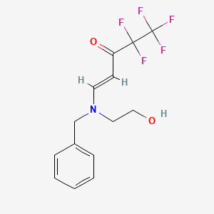 molecular formula C14H14F5NO2 B2886014 (E)-1-[benzyl(2-hydroxyethyl)amino]-4,4,5,5,5-pentafluoro-1-penten-3-one CAS No. 860610-26-0