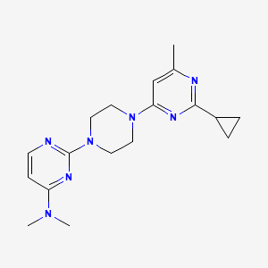 2-[4-(2-Cyclopropyl-6-methylpyrimidin-4-yl)piperazin-1-yl]-N,N-dimethylpyrimidin-4-amine