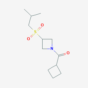 molecular formula C12H21NO3S B2886020 Cyclobutyl(3-(isobutylsulfonyl)azetidin-1-yl)methanone CAS No. 1798034-71-5