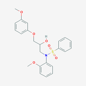 N-[2-hydroxy-3-(3-methoxyphenoxy)propyl]-N-(2-methoxyphenyl)benzenesulfonamide