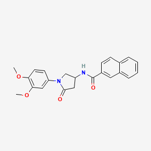 N-(1-(3,4-dimethoxyphenyl)-5-oxopyrrolidin-3-yl)-2-naphthamide