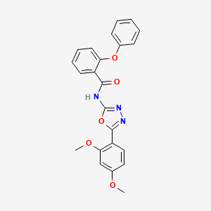 molecular formula C23H19N3O5 B2886036 N-[5-(2,4-二甲氧基苯基)-1,3,4-恶二唑-2-基]-2-苯氧基苯甲酰胺 CAS No. 921103-00-6