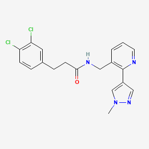 3-(3,4-dichlorophenyl)-N-((2-(1-methyl-1H-pyrazol-4-yl)pyridin-3-yl)methyl)propanamide