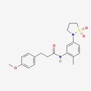 N-(5-(1,1-dioxidoisothiazolidin-2-yl)-2-methylphenyl)-3-(4-methoxyphenyl)propanamide