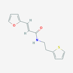 molecular formula C13H13NO2S B2886050 (E)-3-(furan-2-yl)-N-(2-(thiophen-2-yl)ethyl)acrylamide CAS No. 1061846-11-4