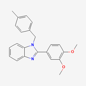 molecular formula C23H22N2O2 B2886053 2-(3,4-dimethoxyphenyl)-1-(4-methylbenzyl)-1H-benzo[d]imidazole CAS No. 429648-90-8