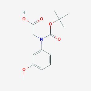 molecular formula C14H19NO5 B2886061 2-{[(叔丁氧羰基)(3-甲氧基苯基)氨基]乙酸} CAS No. 1909318-57-5