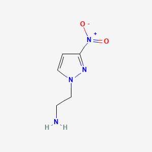molecular formula C5H8N4O2 B2886065 2-(3-nitro-1H-pyrazol-1-yl)ethanamine CAS No. 1006435-40-0; 1197235-00-9