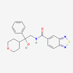 N-(2-hydroxy-2-phenyl-2-(tetrahydro-2H-pyran-4-yl)ethyl)benzo[c][1,2,5]thiadiazole-5-carboxamide