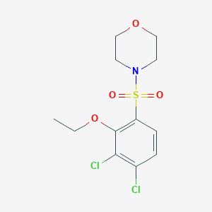 molecular formula C12H15Cl2NO4S B288607 2,3-Dichloro-6-(4-morpholinylsulfonyl)phenyl ethyl ether 