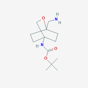molecular formula C13H24N2O3 B2886073 tert-butyl N-[1-(aminomethyl)-2-oxabicyclo[2.2.2]octan-4-yl]carbamate CAS No. 1417551-73-5
