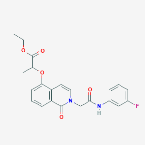 Ethyl 2-[2-[2-(3-fluoroanilino)-2-oxoethyl]-1-oxoisoquinolin-5-yl]oxypropanoate