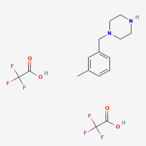 molecular formula C16H20F6N2O4 B2886078 1-(3-Methylbenzyl)piperazine bis(trifluoroacetate) CAS No. 1185491-33-1