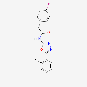 N-(5-(2,4-dimethylphenyl)-1,3,4-oxadiazol-2-yl)-2-(4-fluorophenyl)acetamide