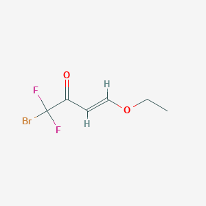 molecular formula C6H7BrF2O2 B2886087 1,1-Difluoro-1-bromo-4-ethoxy-3-butene-2-one CAS No. 1186025-41-1
