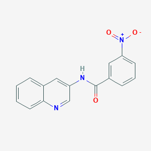 molecular formula C16H11N3O3 B2886089 3-nitro-N-quinolin-3-ylbenzamide CAS No. 200726-22-3