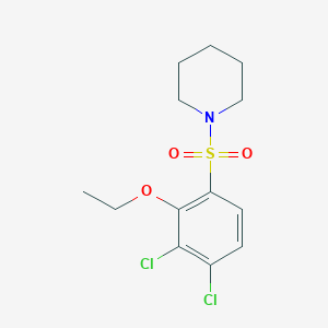 molecular formula C13H17Cl2NO3S B288609 2,3-Dichloro-6-(1-piperidinylsulfonyl)phenyl ethyl ether 