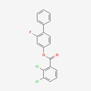 molecular formula C19H11Cl2FO2 B2886092 2-Fluoro[1,1'-biphenyl]-4-yl 2,3-dichlorobenzenecarboxylate CAS No. 477857-47-9
