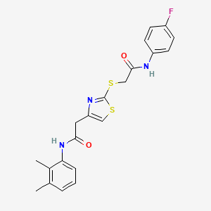 N-(2,3-dimethylphenyl)-2-(2-((2-((4-fluorophenyl)amino)-2-oxoethyl)thio)thiazol-4-yl)acetamide