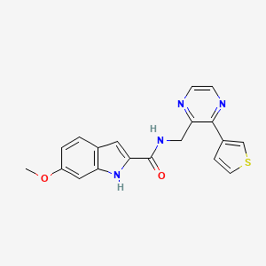 6-methoxy-N-((3-(thiophen-3-yl)pyrazin-2-yl)methyl)-1H-indole-2-carboxamide