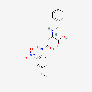 molecular formula C19H21N3O6 B2886103 2-(Benzylamino)-4-((4-ethoxy-2-nitrophenyl)amino)-4-oxobutanoic acid CAS No. 1104387-06-5