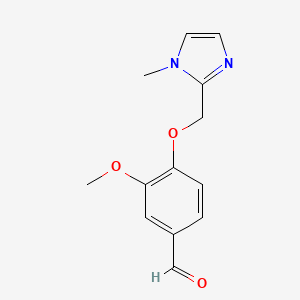 molecular formula C13H14N2O3 B2886104 3-methoxy-4-[(1-methyl-1H-imidazol-2-yl)methoxy]benzaldehyde CAS No. 1096925-63-1