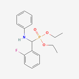 N-[diethoxyphosphoryl-(2-fluorophenyl)methyl]aniline