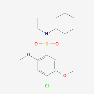 molecular formula C16H24ClNO4S B288611 4-chloro-N-cyclohexyl-N-ethyl-2,5-dimethoxybenzenesulfonamide 