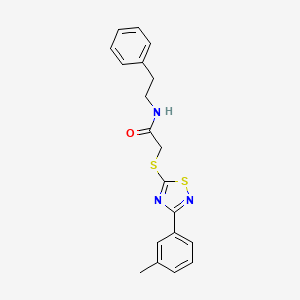 N-phenethyl-2-((3-(m-tolyl)-1,2,4-thiadiazol-5-yl)thio)acetamide