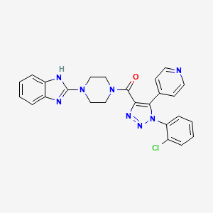 (4-(1H-benzo[d]imidazol-2-yl)piperazin-1-yl)(1-(2-chlorophenyl)-5-(pyridin-4-yl)-1H-1,2,3-triazol-4-yl)methanone