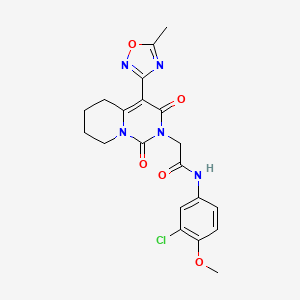 N-(3-chloro-4-methoxyphenyl)-2-[4-(5-methyl-1,2,4-oxadiazol-3-yl)-1,3-dioxo-5,6,7,8-tetrahydro-1H-pyrido[1,2-c]pyrimidin-2(3H)-yl]acetamide
