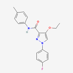 molecular formula C19H18FN3O2 B2886118 4-乙氧基-1-(4-氟苯基)-N-(对甲苯基)-1H-吡唑-3-甲酰胺 CAS No. 1211749-09-5