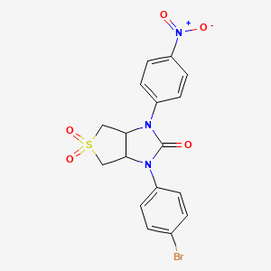 1-(4-bromophenyl)-3-(4-nitrophenyl)tetrahydro-1H-thieno[3,4-d]imidazol-2(3H)-one 5,5-dioxide