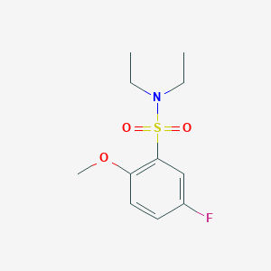 molecular formula C11H16FNO3S B288613 N,N-diethyl-5-fluoro-2-methoxybenzenesulfonamide 