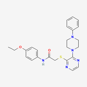 molecular formula C24H27N5O2S B2886131 5-({[(4-氯苯基)氨基]羰基}氨基)-3-乙氧基-1-苯并噻吩-2-甲酸甲酯 CAS No. 1030087-58-1