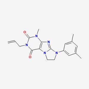 molecular formula C19H21N5O2 B2886132 6-(3,5-二甲基苯基)-4-甲基-2-丙-2-烯基-7,8-二氢嘌呤[7,8-a]咪唑-1,3-二酮 CAS No. 872843-18-0