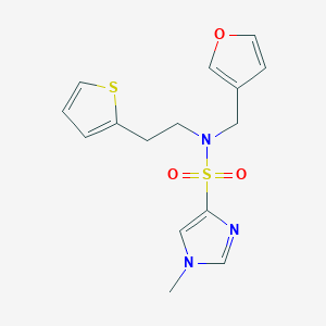 N-(furan-3-ylmethyl)-1-methyl-N-(2-(thiophen-2-yl)ethyl)-1H-imidazole-4-sulfonamide