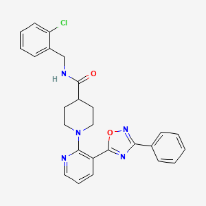 molecular formula C26H24ClN5O2 B2886134 N-(4-acetylphenyl)-5-(4-methyl-1,3-thiazol-2-yl)-1-(2-morpholin-4-yl-2-oxoethyl)-1H-pyrrole-3-sulfonamide CAS No. 1251624-44-8