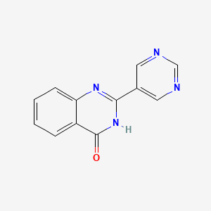 molecular formula C12H8N4O B2886138 2-(Pyrimidin-5-yl)quinazolin-4-ol CAS No. 1537180-43-0