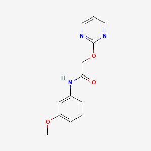 molecular formula C13H13N3O3 B2886141 N-(3-甲氧基苯基)-2-(嘧啶-2-氧基)乙酰胺 CAS No. 1286720-71-5