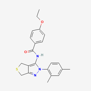 molecular formula C22H23N3O2S B2886145 N-(2-(2,4-二甲基苯基)-4,6-二氢-2H-噻吩并[3,4-c]吡唑-3-基)-4-乙氧基苯甲酰胺 CAS No. 361172-10-3