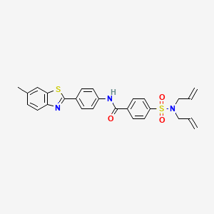 4-(N,N-diallylsulfamoyl)-N-(4-(6-methylbenzo[d]thiazol-2-yl)phenyl)benzamide