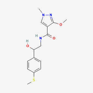 molecular formula C15H19N3O3S B2886161 N-(2-hydroxy-2-(4-(methylthio)phenyl)ethyl)-3-methoxy-1-methyl-1H-pyrazole-4-carboxamide CAS No. 1448050-55-2